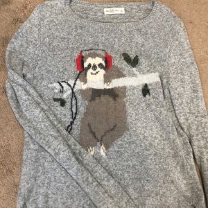 Abercrombie & Fitch Women’s Gray Sloth Sweater, L